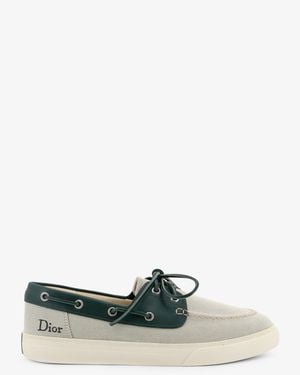 Dior Dior Chester Dioriviera Canvas And Leather Loafers - Green