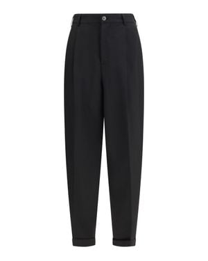 Marni Pleated Trousers With An Elasticated Waistband - Black