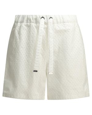 Moncler Cotton Shorts With Laces - White