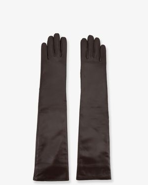 Frankie Shop Veneto Leather Gloves - Brown