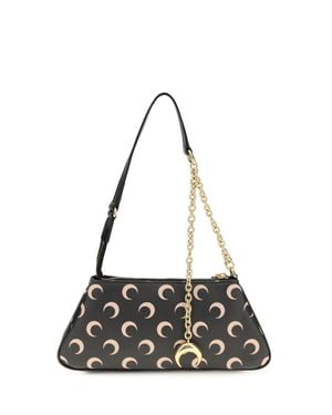 Marine Serre Moon Motif Shoulder Bag - White