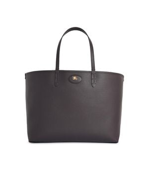Burberry 'Tote Bloomsbury' Medium Reversible Leather 'Peat' Bag - Black