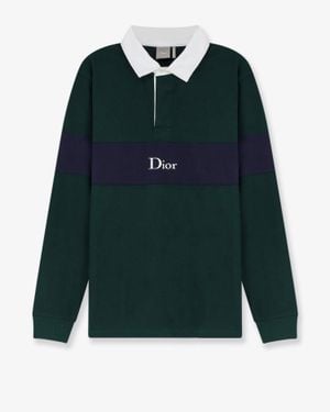 Dior Dior Cotton Polo Rugby With Dior Embroidery - Green