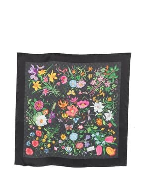 Gucci Flora Silk Foulard - Black