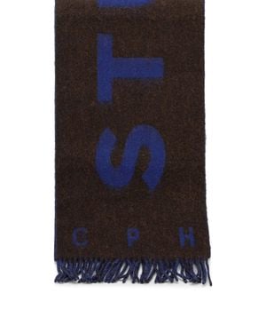 COPENHAGEN Wool Blend Scarf Dark - Blue
