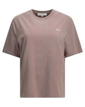 Maison Kitsuné "Baby Fox" Crew-Neck T-Shirt - Purple