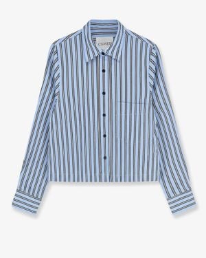 Closed Shirt Cropped - Blue