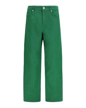 Max Mara 'S Maxmara Cotton And Linen Trousers - Green