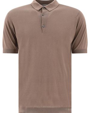 John Smedley "Adrian" Polo Shirt - Brown