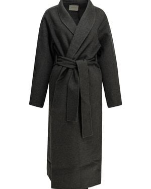 Almada Label Mara Long Coat Dark - Black
