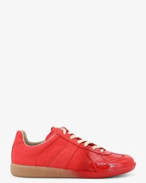 Maison Margiela Replica Leather Trainers - Red