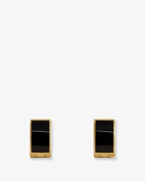 TOTEME Signature Brass Earrings - White
