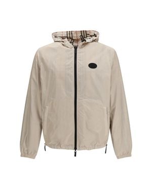 Burberry Reversible Check Hooded Jacket - Natural