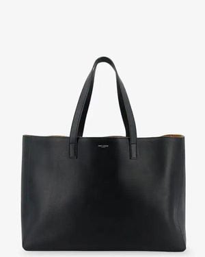 Saint Laurent Large Leather Shoulder Bag - Black