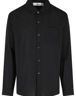 Séfr 'Leo' Cotton Shirt - Black