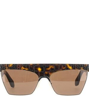 Alaïa Croco-Effect Sunglasses - Brown