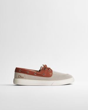 Dior Chester Iviera Lace Up Loafers - White