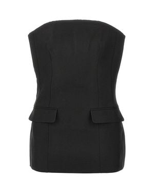 TOTEME Strapless Crepe Top - Black
