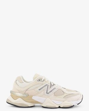 New Balance 9060 Mesh Trainers With Suede Inserts - White