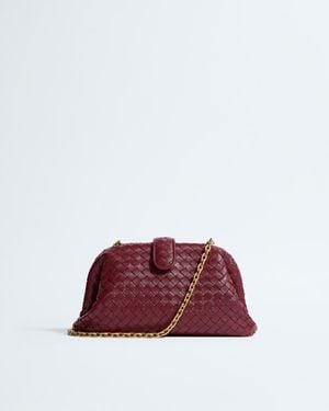 Bottega Veneta Lauren 1980 Small Clutch - Red