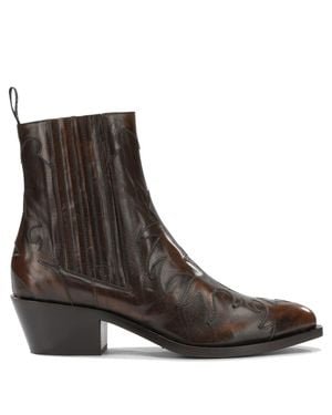 Sartore "Postiano 45 Mm" Cowboy Ankle Boots - Brown