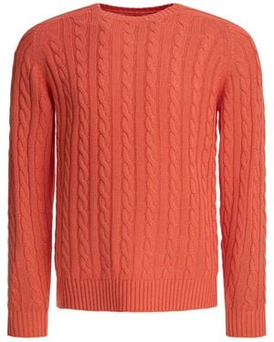 Beams Plus Linen And Cotton Jumper Knitwear - Red