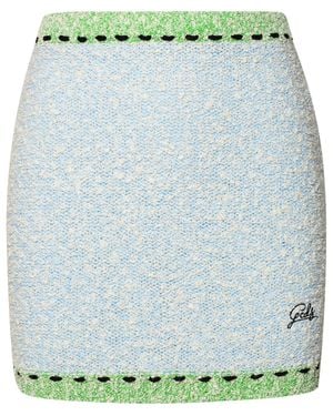 Gcds Light Cotton Blend Miniskirt - Green