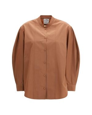 forte_forte Forte_Forte High-Neck Top - Brown