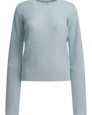 AURALEE Alpaca Crewneck Jumper Knitwear Light - Blue