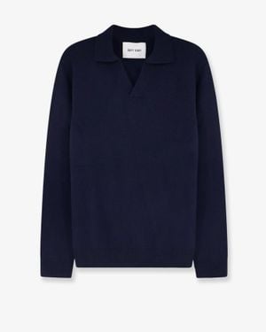 Soft Goat Cashmere V-Neck Jumper - Blue