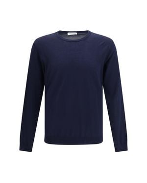 Roberto Collina Cotton Crew Neck Jumper - Blue