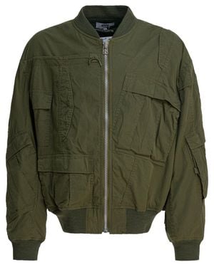 Junya Watanabe Cotton And Nylon Bomber Jacket Jackets And Coats - Green