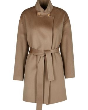 PURO TATTO Cashmere Blend Coat - Natural