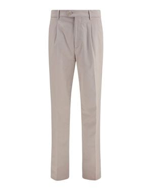 Brunello Cucinelli Cotton Blend Chino Trousers - Grey