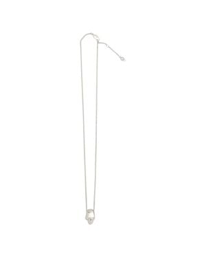 McQueen Skull Necklace - White