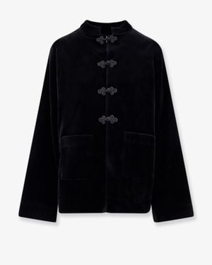 Rohe Velvet Blazer With Pankou Closure - Black