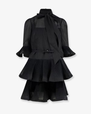 Zimmermann Short Pleated Dress - Black