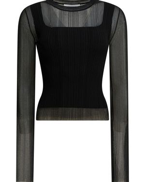 Max Mara Viscose Crewneck T-Shirt - Black