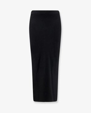 Hevò Viscose Blend Long Skirt - Black