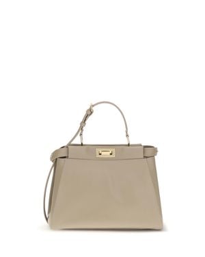 Fendi My Peekaboo Small Shoulder Bag Tortora - Natural
