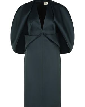 KHAITE Satin Crêpe Dress - Black