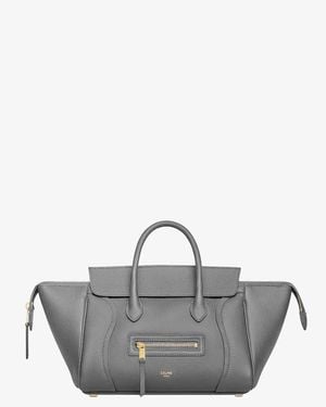 Celine Luggage Small Leather Crossbody Bag - Grey