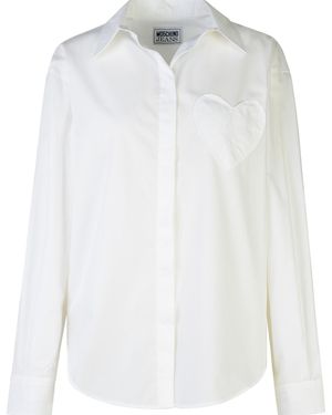 Moschino Heart Pocket Cotton Shirt - White