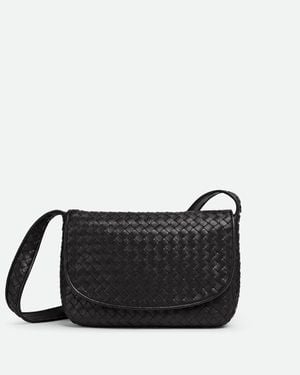 Bottega Veneta Lambskin Crossbody Bag - Black