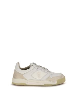Christian Louboutin Bsktball 1 Retro Trainers Egg Shell - White