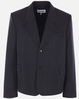 Loewe Wool Blazer Jacket - Black