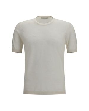 Brooksfield Shirt Short-Sleeved Linen Blend - Gray