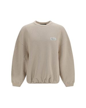 Jacquemus Le Sweatshirt Montaigne Crewneck Sweatshirt - Natural