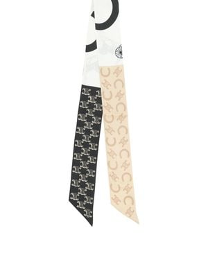 Celine Silk Foulard With Triomphe - White