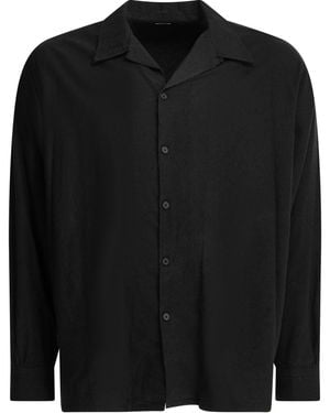 A.PRESSE Casual Silk Shirt - Black